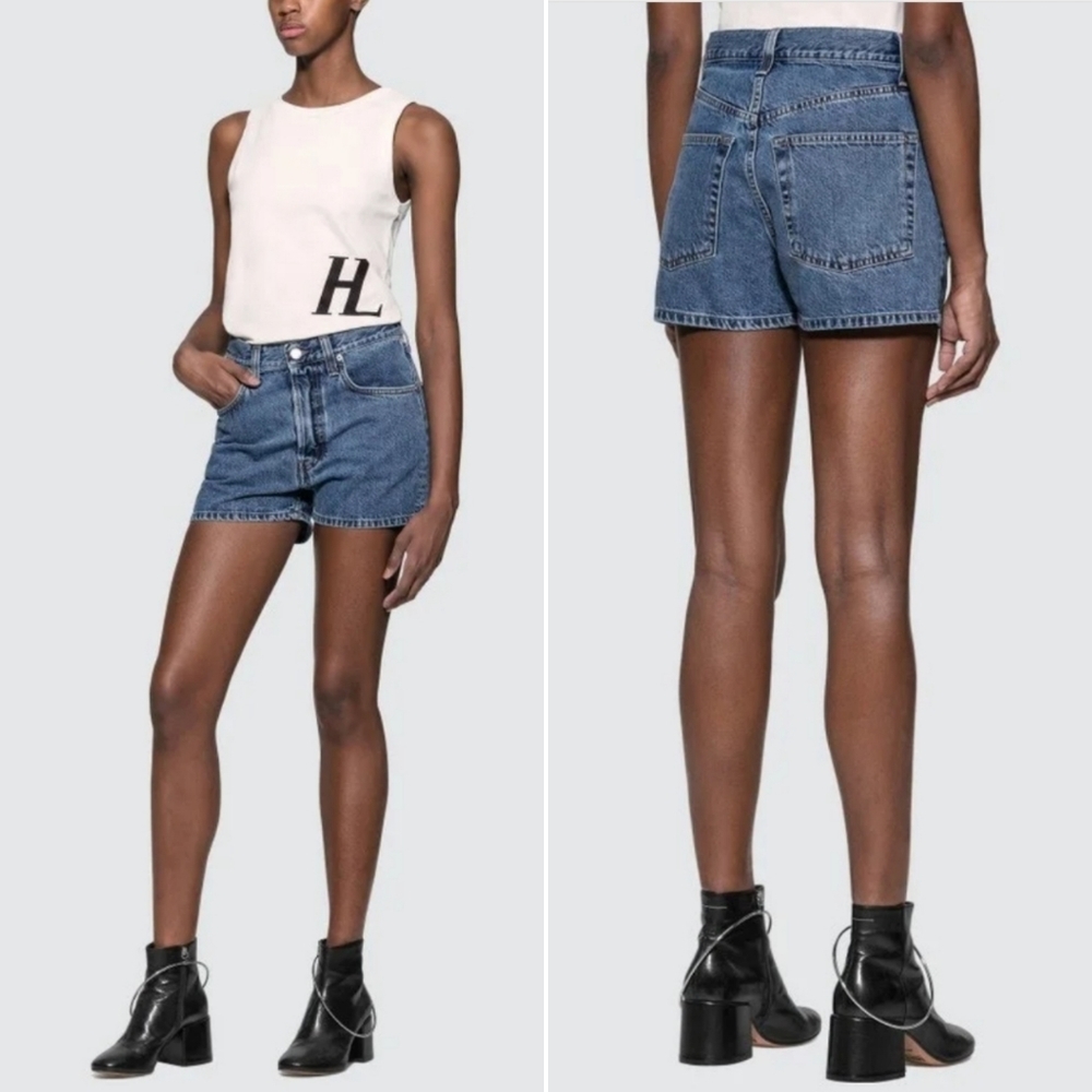 Helmut Lang Masc Hi-Rise Denim Jean Shorts 28 NWT